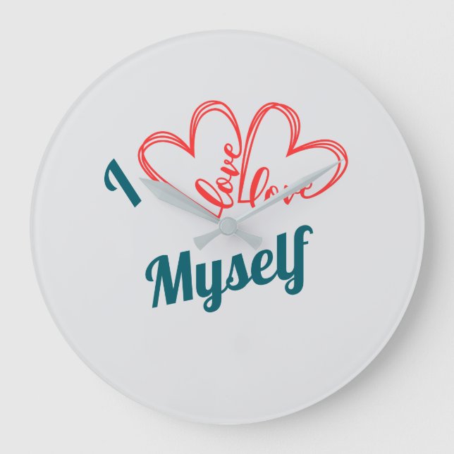 Grande Horloge Ronde I Love Myself - Self-Care Button (Recto)