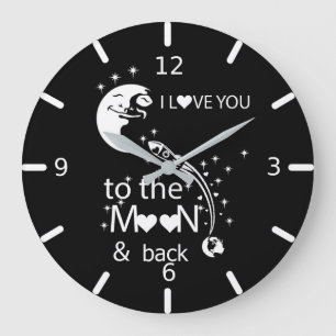 Grande Horloge Ronde I love You To The Moon & Back
