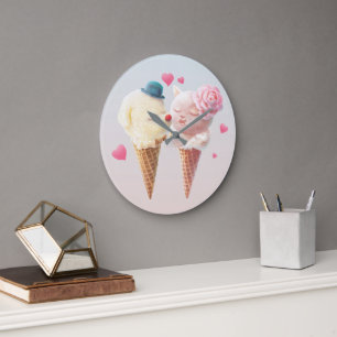 Grande Horloge Ronde Ice Cream Love