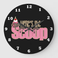 Ice Cream shop sweet treat wall clock