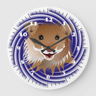 Grande Horloge Ronde Ich liebe meinen kleinen Hamster Uhr