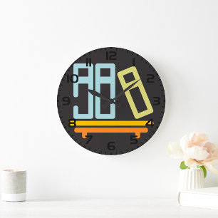 Grande Horloge Ronde Icône Graphique de Bibliothèque Minimaliste