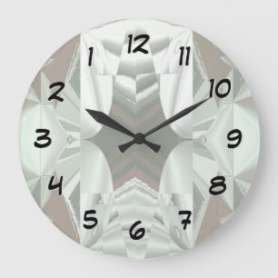 Grande Horloge Ronde Icy White Pink - Retourner le temps à l'arrière ho