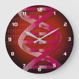 Grande Horloge Ronde ID ADN Red Médicale Science