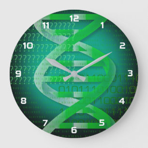 Grande Horloge Ronde ID ADN Science Médicale Verte