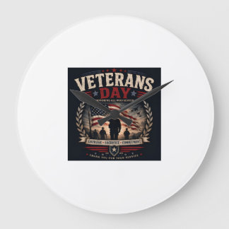Grande Horloge Ronde Idée de cadeau pour vétéran militaire - Appreciati