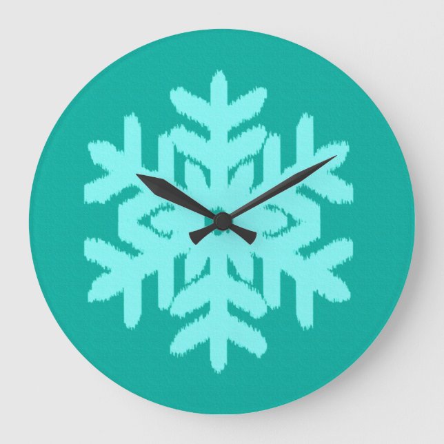 Grande Horloge Ronde Ikat Snowflake (Recto)