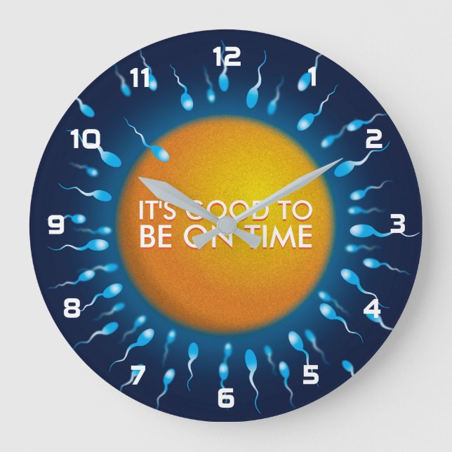 Grande Horloge Ronde IL EST BON D'ÊTRE À L'HEURE Science (Recto)