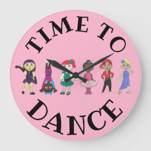 Grande Horloge Ronde Il est temps de danser Ballet Tap Jazz Acro Studio