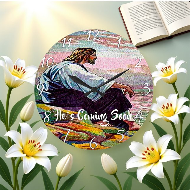 GRANDE HORLOGE RONDE IL VIENT BIENTÔT FEMME (Créateur téléchargé)