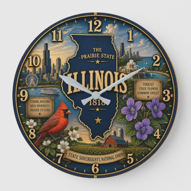 Grande Horloge Ronde Illinois Prairie State (Recto)