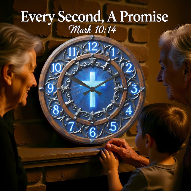 Grande Horloge Ronde Illuminated Radiant Cross (Créateur téléchargé)