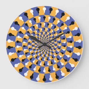 Grande Horloge Ronde Illusion optique folle - Cercle infini