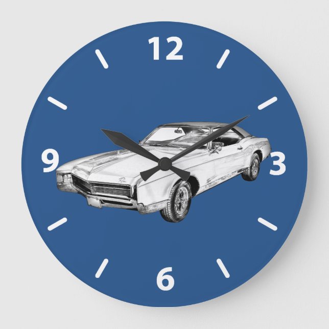 Grande Horloge Ronde Illustration de Buick Riviera 1967 (Recto)