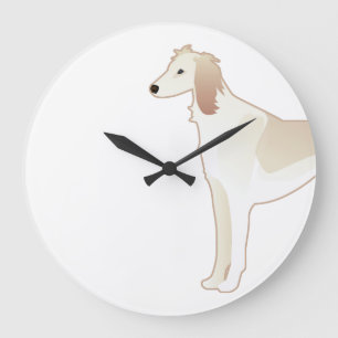 Grande Horloge Ronde Illustration de la race de chiens de base de Saluk