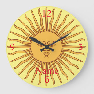 Grande Horloge Ronde Illustration de l'art face soleil Thunder_Cove 