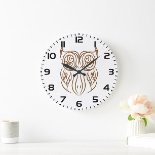 Grande Horloge Ronde Illustration de Owl