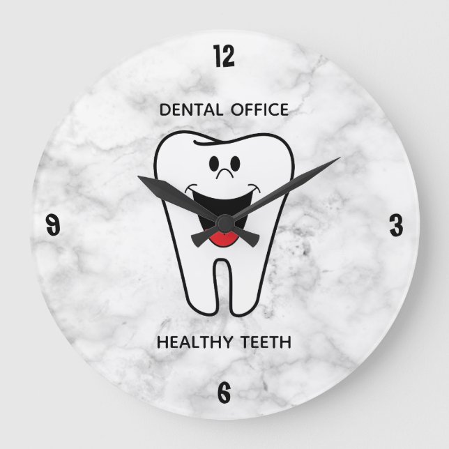 Grande Horloge Ronde Illustration de Teeth (Recto)