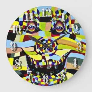 Grande Horloge Ronde Illustration du joker de culture pop humoristique