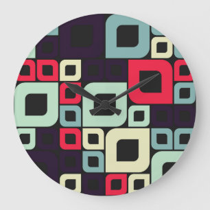 Grande Horloge Ronde Illustration géométrique et informatique Abstraite