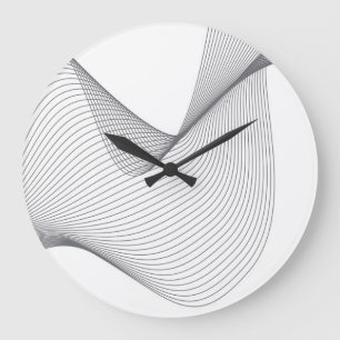 Grande Horloge Ronde Illustration moderne, simple et futuriste des ondu
