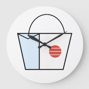 Grande Horloge Ronde Illustration vectorielle de sac de shopping élégan