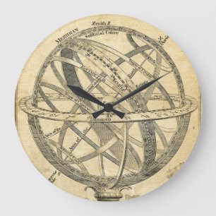 Grande Horloge Ronde illustration vintage de steampunk de sphère