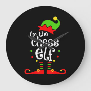 Grande Horloge Ronde im chess elf xmas famille ami cadeau de noël