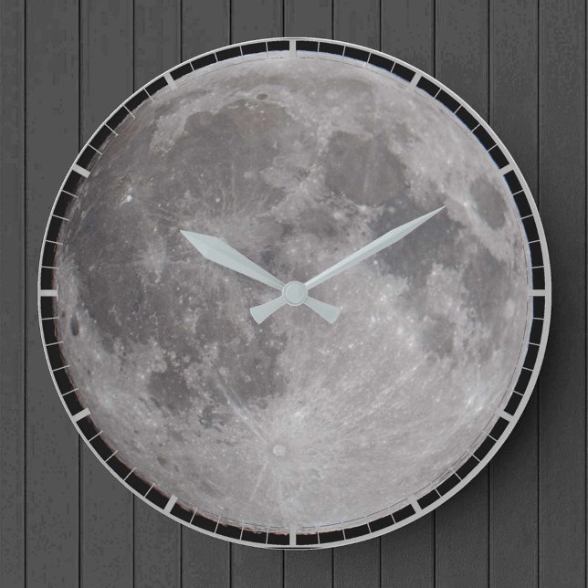 Grande Horloge Ronde Image d'astronomie de Pleine lune (Créateur téléchargé)