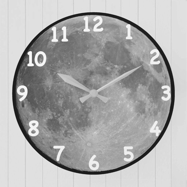 Grande Horloge Ronde Image d'astronomie Pleine lune (Créateur téléchargé)