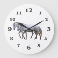 Image de cheval pour l'horloge ronde à grand mur