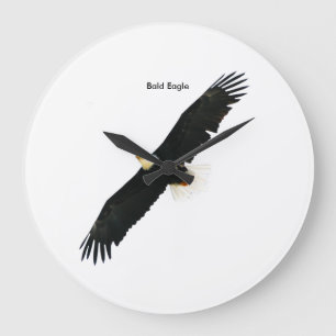 Grande Horloge Ronde Image de l'aigle à tête blanche pour l'horloge ron