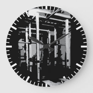 Grande Horloge Ronde Image de l'entraînement de musculation - rack de s