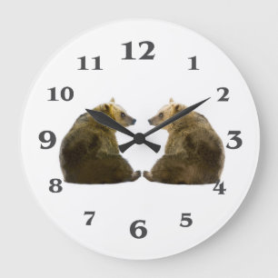 Grande Horloge Ronde Image de l'ours pour l'horloge ronde à grand mur