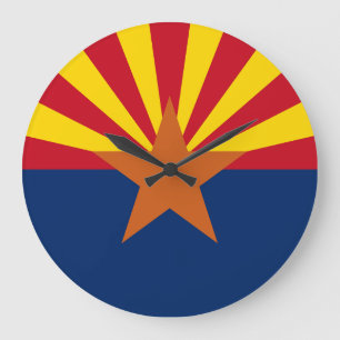 Grande Horloge Ronde Image du drapeau de l'État de l'Arizona