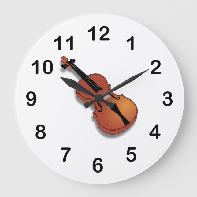 Grande Horloge Ronde Images clipart violon (Recto)