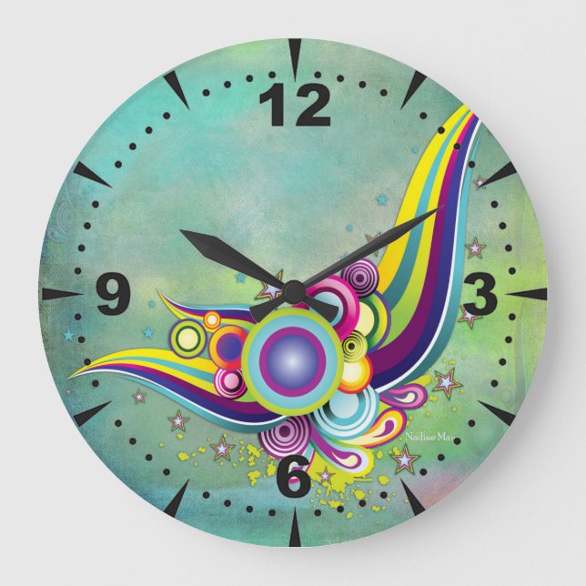 Grande Horloge Ronde Imaginaire Abstrait (Recto)