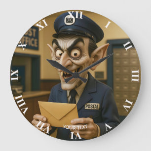 Grande Horloge Ronde Imaginaire Cute Strange Postal Worker