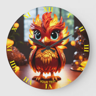 Grande Horloge Ronde Imaginaire Cute Vivid Cool Baby Phoenix