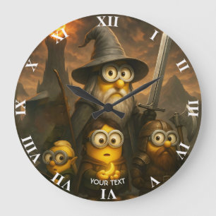 Grande Horloge Ronde Imaginaire mignonne Bananes Brave Party
