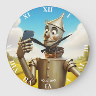 Grande Horloge Ronde Imaginaire Mignonne Tin Man Road