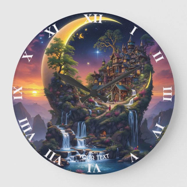 Grande Horloge Ronde Imaginaire Moon Waterfall Forest (Recto)
