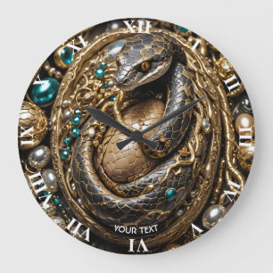 Grande Horloge Ronde Imaginaire Oeufs mignons Serpent Bijoux