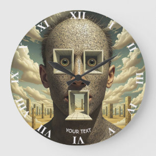 Grande Horloge Ronde Imaginaire Porte mignonne Windows Man