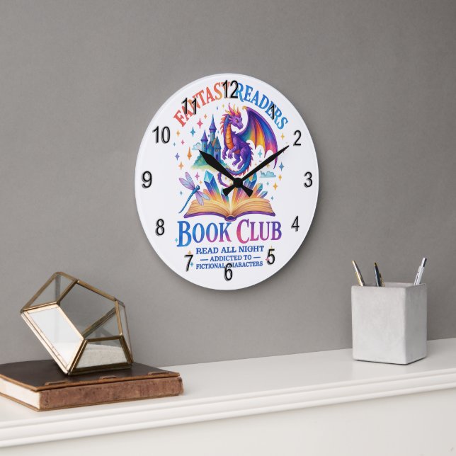 Grande Horloge Ronde Imaginaire Readers Book Club... (Bureau)