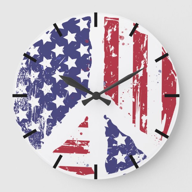 Grande Horloge Ronde Imagine Peace Acrylic Wall Clock (Recto)