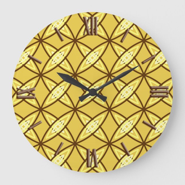 Grande Horloge Ronde Impression atomique moderne du milieu du siècle -  (Recto)