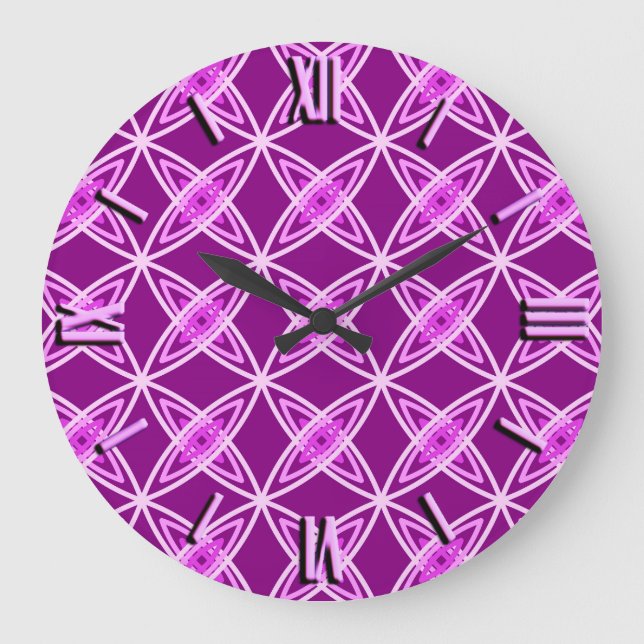 Grande Horloge Ronde Impression atomique moderne du milieu du siècle -  (Recto)