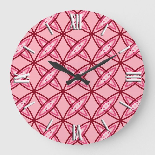 Grande Horloge Ronde Impression atomique moderne du milieu du siècle -  (Recto)