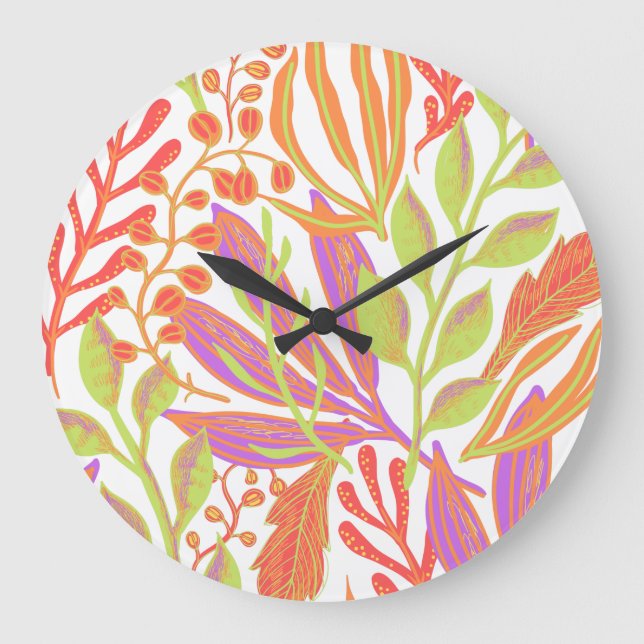 Grande Horloge Ronde Impression couleur vive (Recto)